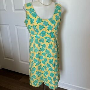 Vintage Lily Pulitzer Flor Dogwood A-Line Cotton Mini Dress Size 6